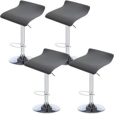 Bar Stool Cover Set Of 4, Universal Seat With Elastic Bottom, Industrial Style High Chair (4Pcs) - image 1