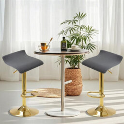 Bar Stool Cover Set Of 4, Universal Seat With Elastic Bottom, Industrial Style High Chair (4Pcs) - thumbnail 2