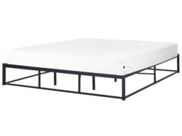 Wyld And Coco Evermore Metal Bed Frame Black Eu Super King 6Ft - Inbuilt Solid Wood Slats, Modern Industrial - thumbnail 3