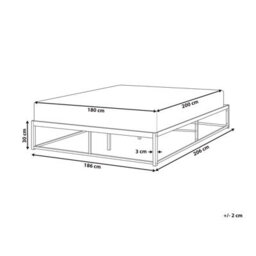 Wyld And Coco Evermore Metal Bed Frame Black Eu Super King 6Ft - Inbuilt Solid Wood Slats, Modern Industrial - thumbnail 4