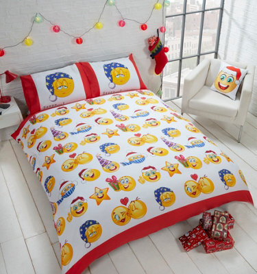 Rapport Home Christmas Icons Polycotton Duvet Set With Pillowcase - image 1