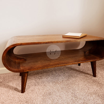 Tapromis Round Mid Century Danish Style Low Coffee Table - image 1