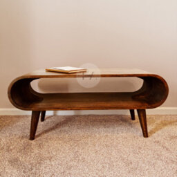 Tapromis Round Mid Century Danish Style Low Coffee Table - thumbnail 2