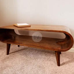 Tapromis Round Mid Century Danish Style Low Coffee Table - thumbnail 3