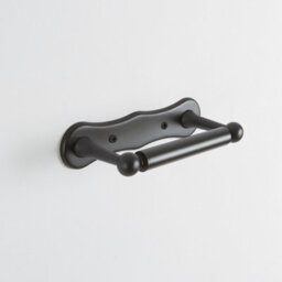Homestylestore Black Wall Hung Bathroom Toilet Roll Holder - thumbnail 1