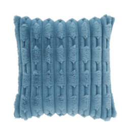Bianca So Soft Carved Faux Fur 50X50Cm Cushion Blue - thumbnail 5