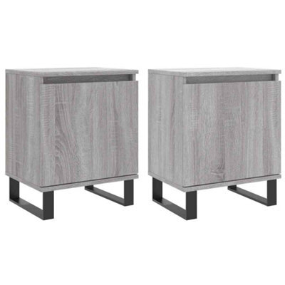 Berkfield Elegant Bedside Cabinets 2 Pcs Grey Sonoma 40X30X50 Cm Engineered Wood - image 1