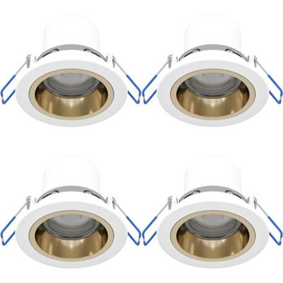 Loops 4 Pack Elegant Modern White And Gold Indoor Ceiling Spotlight For Stylish Homes - image 1
