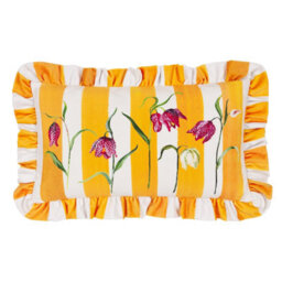 Wylder Nature Marais Fritillaries Printed Chenille Feather Filled Cushion