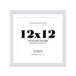 "12X12"" Light Grey Picture Frame - 12X12"" Square Frame With 11X11"" Mount For 12X12""/11X11"" Pictures Moderrn Style Thin Edge, 1 Pack" - thumbnail 1
