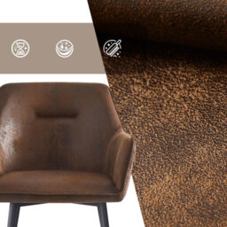Sonara Dining Chair Faux Leather Modern Style For Dining Room Set Of 2 - thumbnail 7