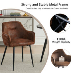 Sonara Dining Chair Faux Leather Modern Style For Dining Room Set Of 2 - thumbnail 9