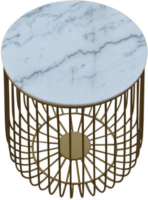 Garden Market Place Marble Top Coffee Table - Ideal For The Home, Patio,garden Or A Cafe - image 1