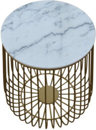 Garden Market Place Marble Top Coffee Table - Ideal For The Home, Patio,garden Or A Cafe - thumbnail 1