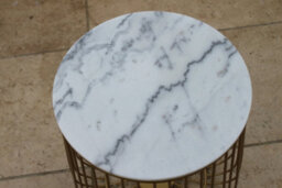 Garden Market Place Marble Top Coffee Table - Ideal For The Home, Patio,garden Or A Cafe - thumbnail 2