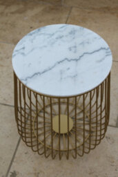 Garden Market Place Marble Top Coffee Table - Ideal For The Home, Patio,garden Or A Cafe - thumbnail 3