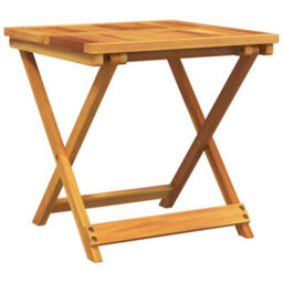 Walplus Outdoor Folding Garden Table - 50X50X50 Cm Solid Acacia Wood, Natural Colour - Perfect For Patio, Family & Friends Gatherings - thumbnail 6