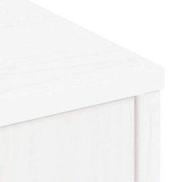Berkfield Side Cabinet With Drawers Odda White 40X24X79 Cm Solid Wood Pine - thumbnail 9