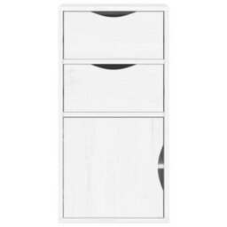Berkfield Side Cabinet With Drawers Odda White 40X24X79 Cm Solid Wood Pine - thumbnail 6
