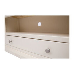 Cabinet Bits Castelli Off White 1 Drawer Tv Cabinet Chrome Knob - thumbnail 5