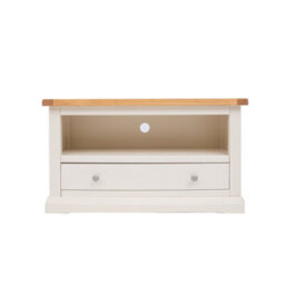 Cabinet Bits Castelli Off White 1 Drawer Tv Cabinet Chrome Knob - thumbnail 1