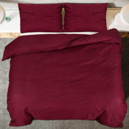 Vidaxl Duvet Cover Set Bordeaux 200X220 Cm Light-Weight Microfiber - thumbnail 5