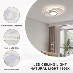 42W Modern Led Ceiling Light 4500K Round Ceiling Lamp For Bedroom Living Room - thumbnail 7