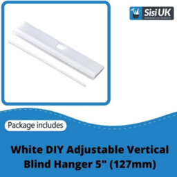 SISI UK Diy Adjustable Vertical Blind Hanger 127mm Replacement White Hangers For Slats Louvre First Blinds Slats Accessories Pack Of 20 - thumbnail 2