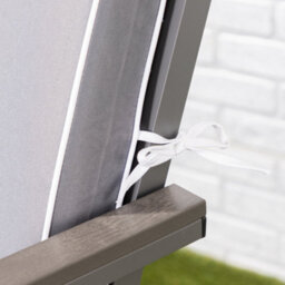 Alfresia Grey Outdoor Garden Dining Chair Cushion 57(H) X 45(W) X 40(D)Cm With Luxury Thick Foam Filling And Ties - thumbnail 4