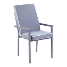 Alfresia Grey Outdoor Garden Dining Chair Cushion 57(H) X 45(W) X 40(D)Cm With Luxury Thick Foam Filling And Ties - thumbnail 5