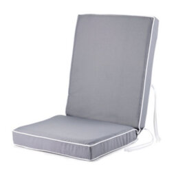 Alfresia Replacement Grey Dining Chair Cushion With Luxury Foam Filling