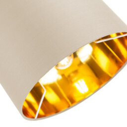 Happy Homewares Contemporary Cream Cotton 10 Table/pendant Lamp Shade With Shiny Copper Inner - thumbnail 3
