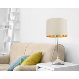 Happy Homewares Contemporary Cream Cotton 10 Table/pendant Lamp Shade With Shiny Copper Inner - thumbnail 5