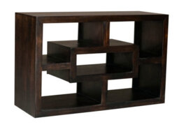 Buttercup Farm Yoga Straight Tv Unit - Mango Wood - L40 X W110 X H70 Cm - Dark Finish