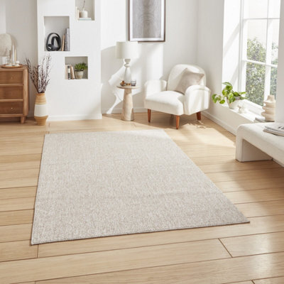 Boucle E6403 Brown Modern Flat Weave Plain Rug By Think Rugs-120Cm X 170Cm - image 1