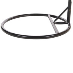 Beliani Hanging Chair With Stand Tollo Pe Rattan Grey - thumbnail 8