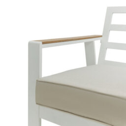 Home Detail Como Ivory Aluminium Garden Conversation Set With Grey Cushions - thumbnail 4