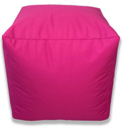 Beautiful Beanbags Beanbag Cube Footstool - Water-Resistant Bean Bag Pouffe For Indoor Or Outdoor Use - Pink - thumbnail 8