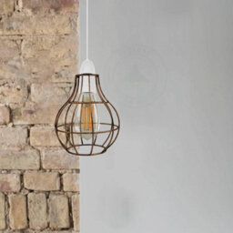Metal Black Wire Cage Ceiling Light Shade Easy Fit Lamp Shade, Ceiling Hanging Indoor Pendant Light Lampshade (Black) - thumbnail 7