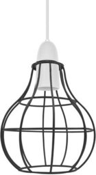 Metal Black Wire Cage Ceiling Light Shade Easy Fit Lamp Shade, Ceiling Hanging Indoor Pendant Light Lampshade (Black) - thumbnail 3