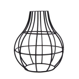 Metal Black Wire Cage Ceiling Light Shade Easy Fit Lamp Shade, Ceiling Hanging Indoor Pendant Light Lampshade (Black)
