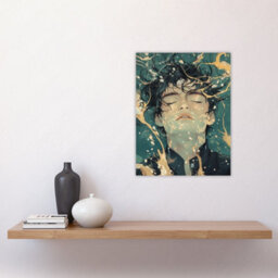 Artery8 Unframed Wall Art Born Again Mindfulness Waves Conceptual - 12X16 Inch - thumbnail 2
