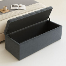 180Cm Chesterfield Ottoman Storage Box, Steel Grey Plush Velvet Upholstered Blanket Box, End Of Bed Bench, Deep Storage Chest - thumbnail 2
