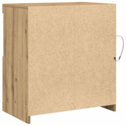 Berkfield Sideboard With Led Lights Artisan Oak 60X37X67 Cm - thumbnail 8