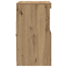Berkfield Sideboard With Led Lights Artisan Oak 60X37X67 Cm - thumbnail 7