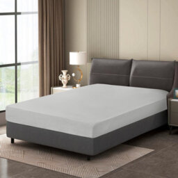 Ameha Silver Jersey Fitted Sheets King Size Extra Deep 30Cm Bed Sheets Anti Allergic Cotton Fitted Bedsheet 150 X 200 Cm - thumbnail 3
