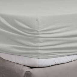 Ameha Silver Jersey Fitted Sheets King Size Extra Deep 30Cm Bed Sheets Anti Allergic Cotton Fitted Bedsheet 150 X 200 Cm - thumbnail 7