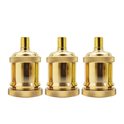 French Gold E27 Metal Lamp Holder, Vintage Edison Screw Light Bulb Socket For Pendant Ceiling Lights, 240V Uk - image 1