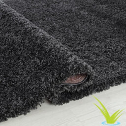 STALWART Modern Shaggy Rug - 5Cm Plush Thick Pile, Non-Slip, Soft Touch Carpet - Washable Area Rugs (Dark Grey, 120X170 Cm) - thumbnail 2