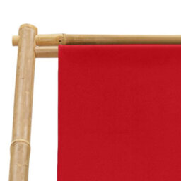Walplus Deck Chair Bamboo For Garden, Backyard, Balcony And Canvas Red - thumbnail 7